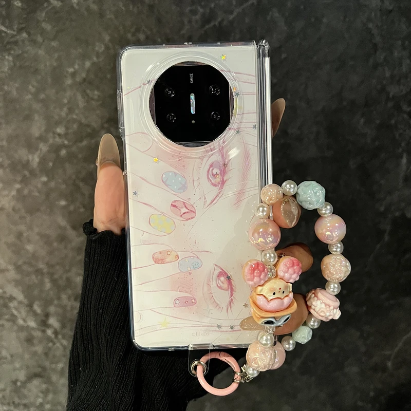 彩色美甲美少女适用华为matex6折叠屏手机壳动漫唯美matex5典藏版