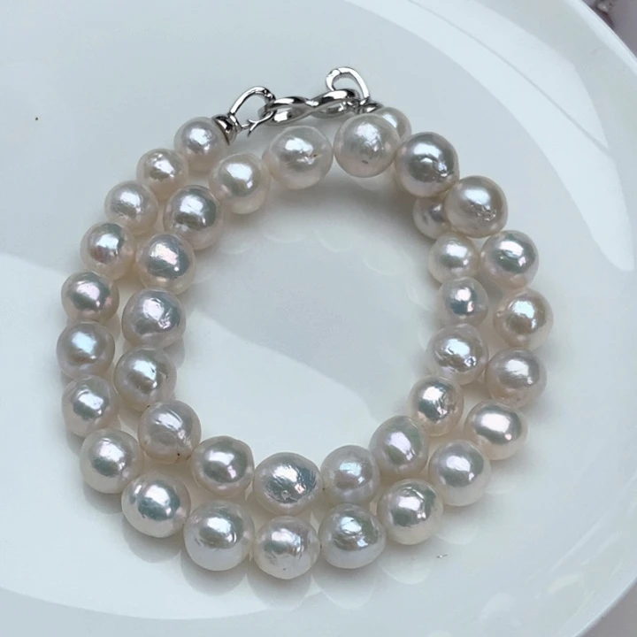 淡水珍珠颈饰银S925镶嵌