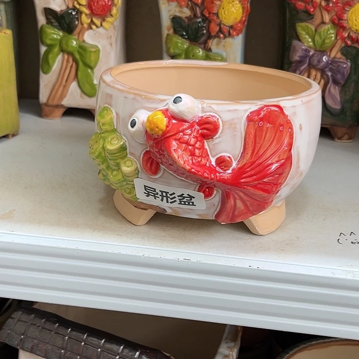 紫砂花盆粗陶材质多肉花盆