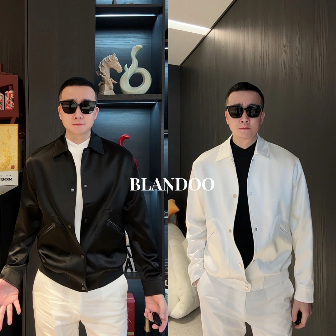 BLANDOO "福利款" 男士时尚百搭翻领醋酸夹克35211