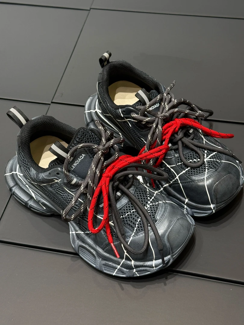 做旧炸街设计感增高鞋厚底