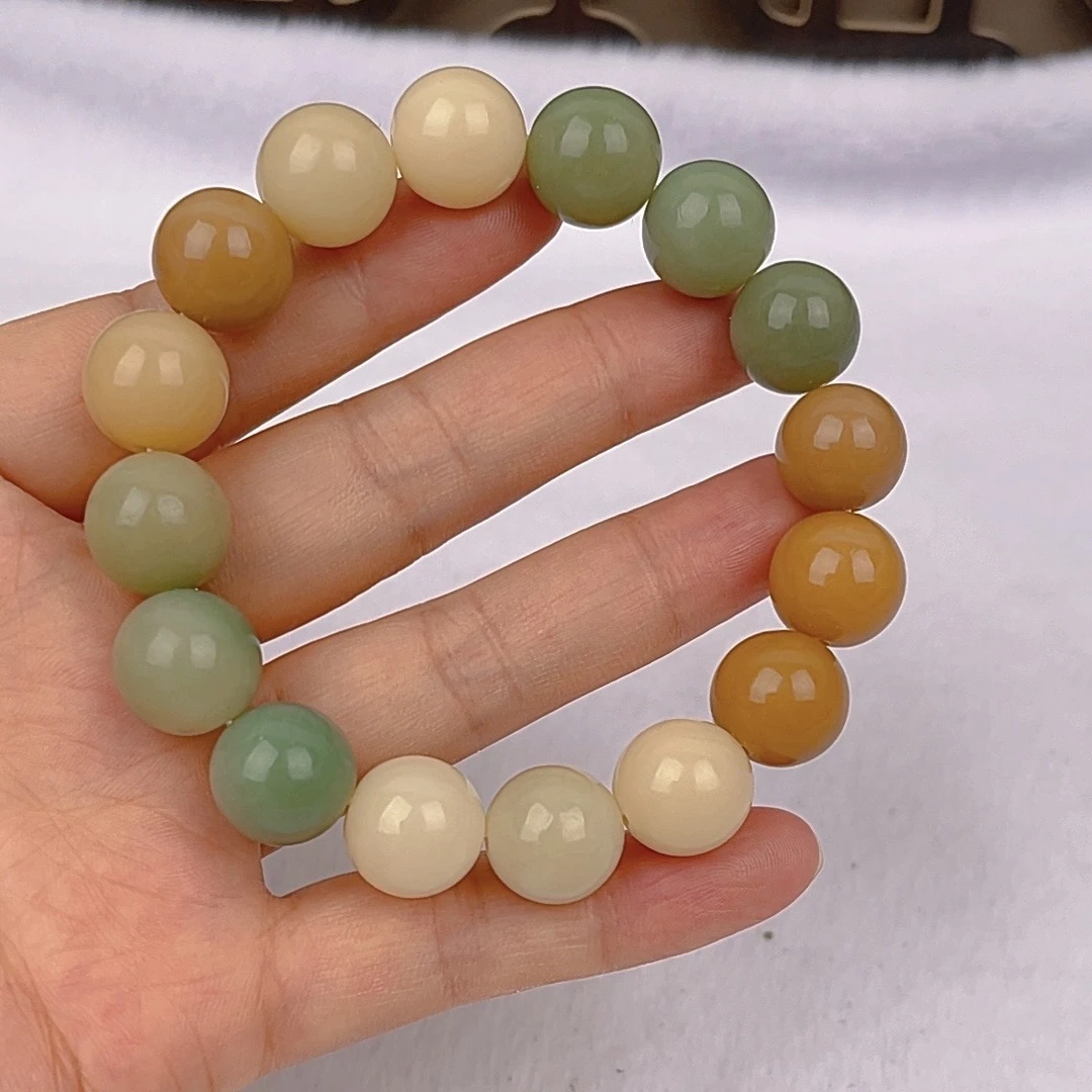 【A13】12mm渐变多宝圆珠单圈手串菩提根手串