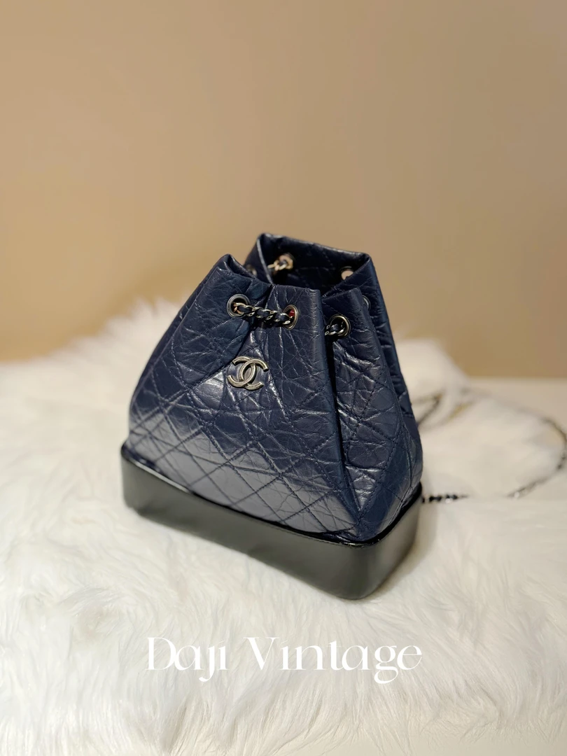 99新 Chanel/香奈儿 大吉中古/sh/Chanel香奈儿蓝银流浪双肩包