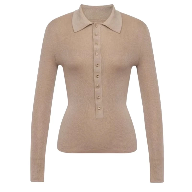 no退no换阿家纯色翻领单排扣细闪修身长袖针织衫女上衣