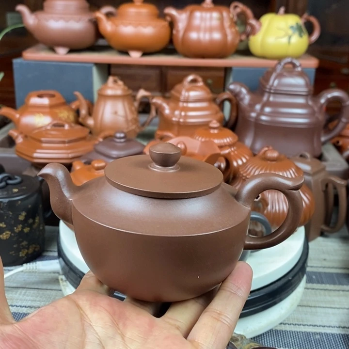 茶壶紫砂高合欢260cc原矿老紫泥特价