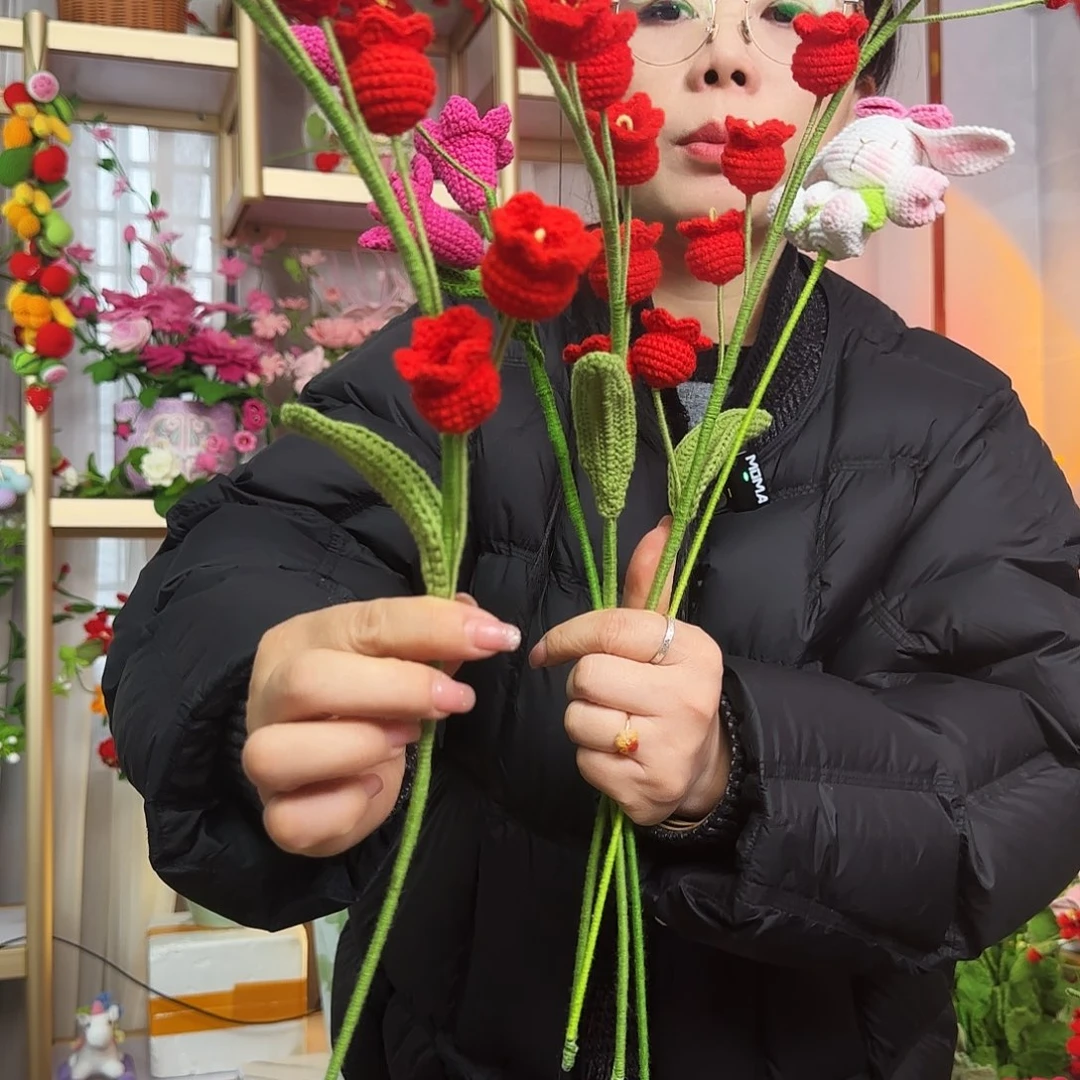 手工钩织设计花束