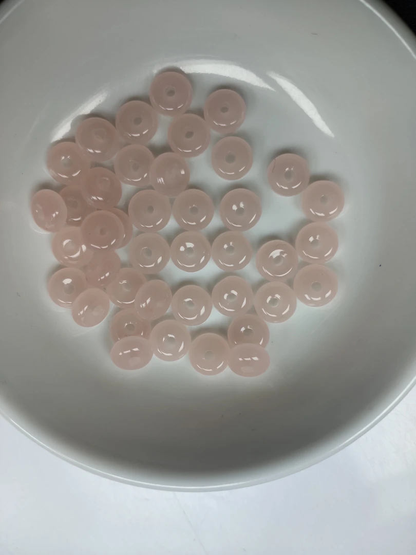 天然散珠w797藕粉算盘6*3mm*50颗