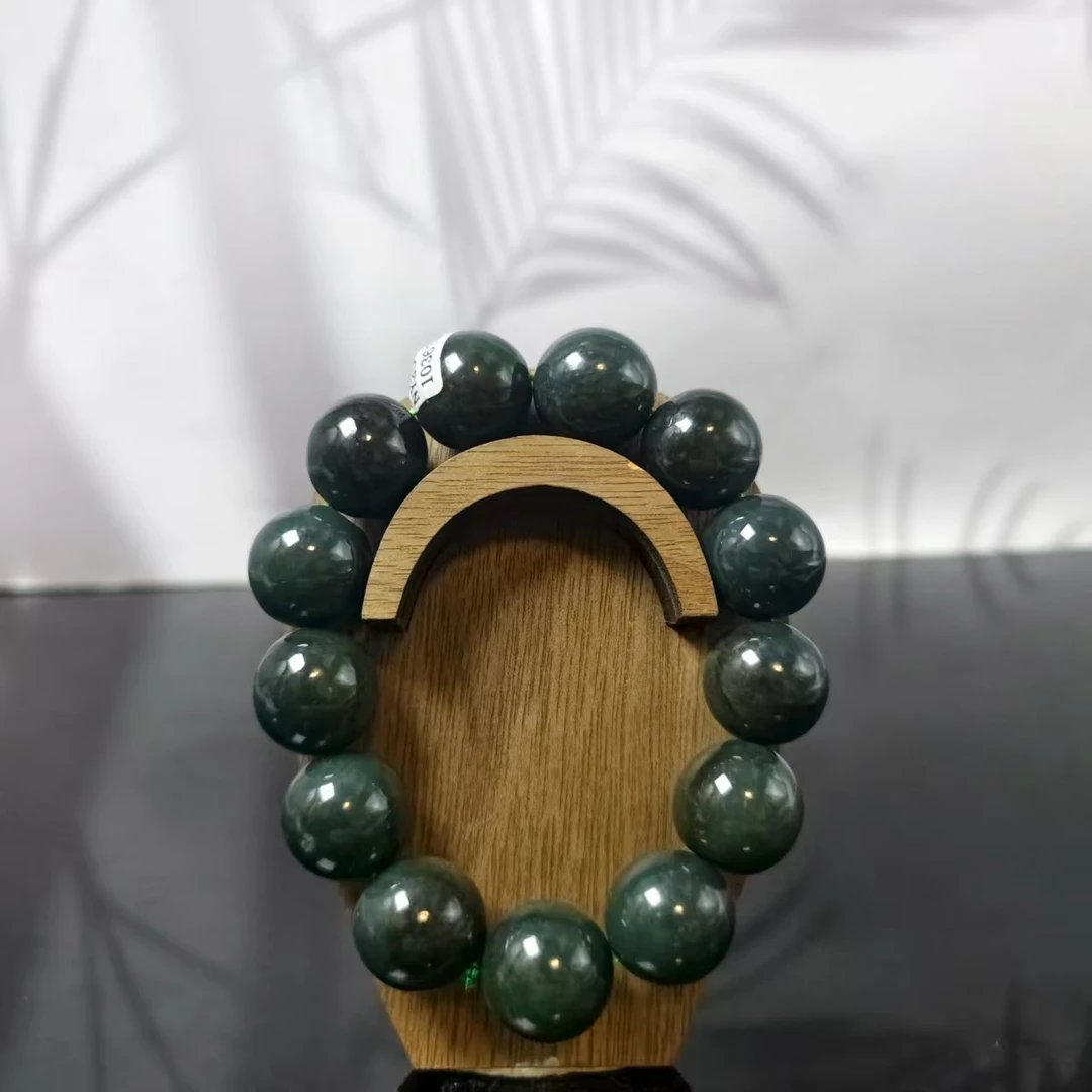 和田玉且末圆珠手串（卡18）3678