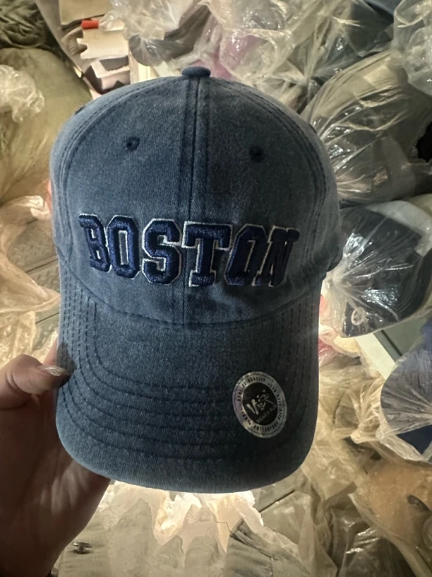 【波士顿】立体字母刺绣大头围水洗棉