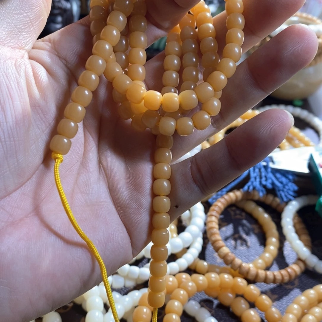 白玉菩提手串嘴**度老料菩提根