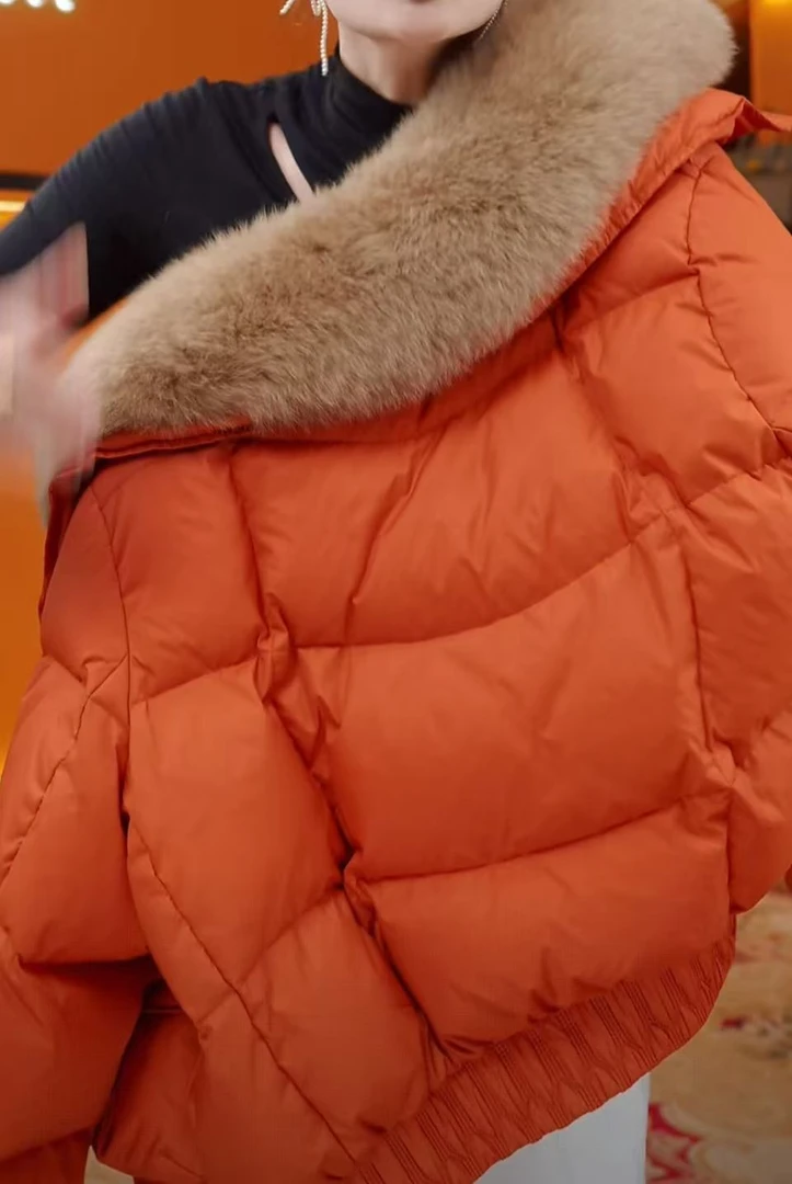 LK-时尚气质大毛领羽绒服外套