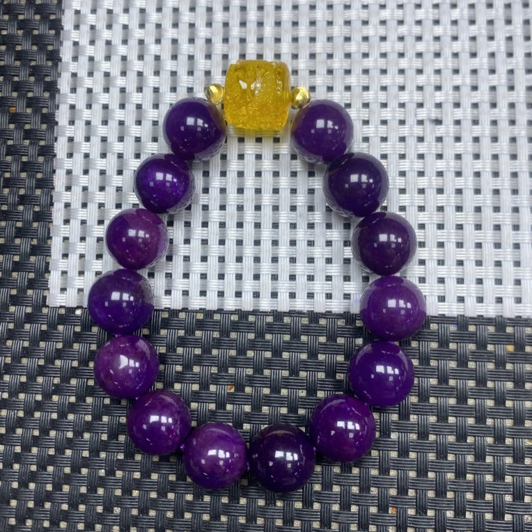 紫色14mmDIY手串629