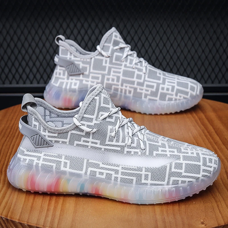 2025夏季新款透气椰子鞋男士运动鞋韩版百搭小白网鞋厚底跑步鞋男