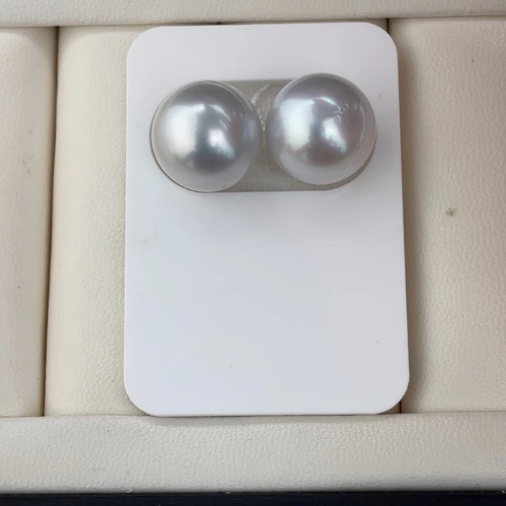 定制海水珍珠未镶嵌裸珠澳白银蓝光对珠