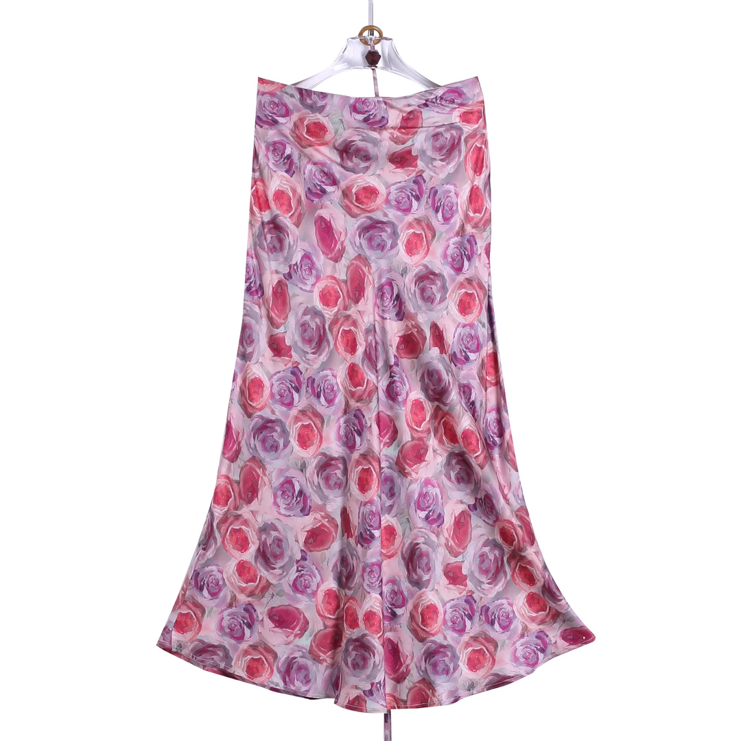 【阿虔推荐】半身裙薄款优雅鱼尾裙女装欧美风中腰印花包臀JIM1751