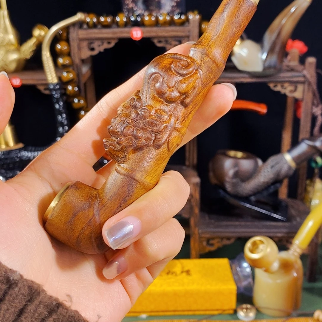 金丝楠木烟嘴烟斗