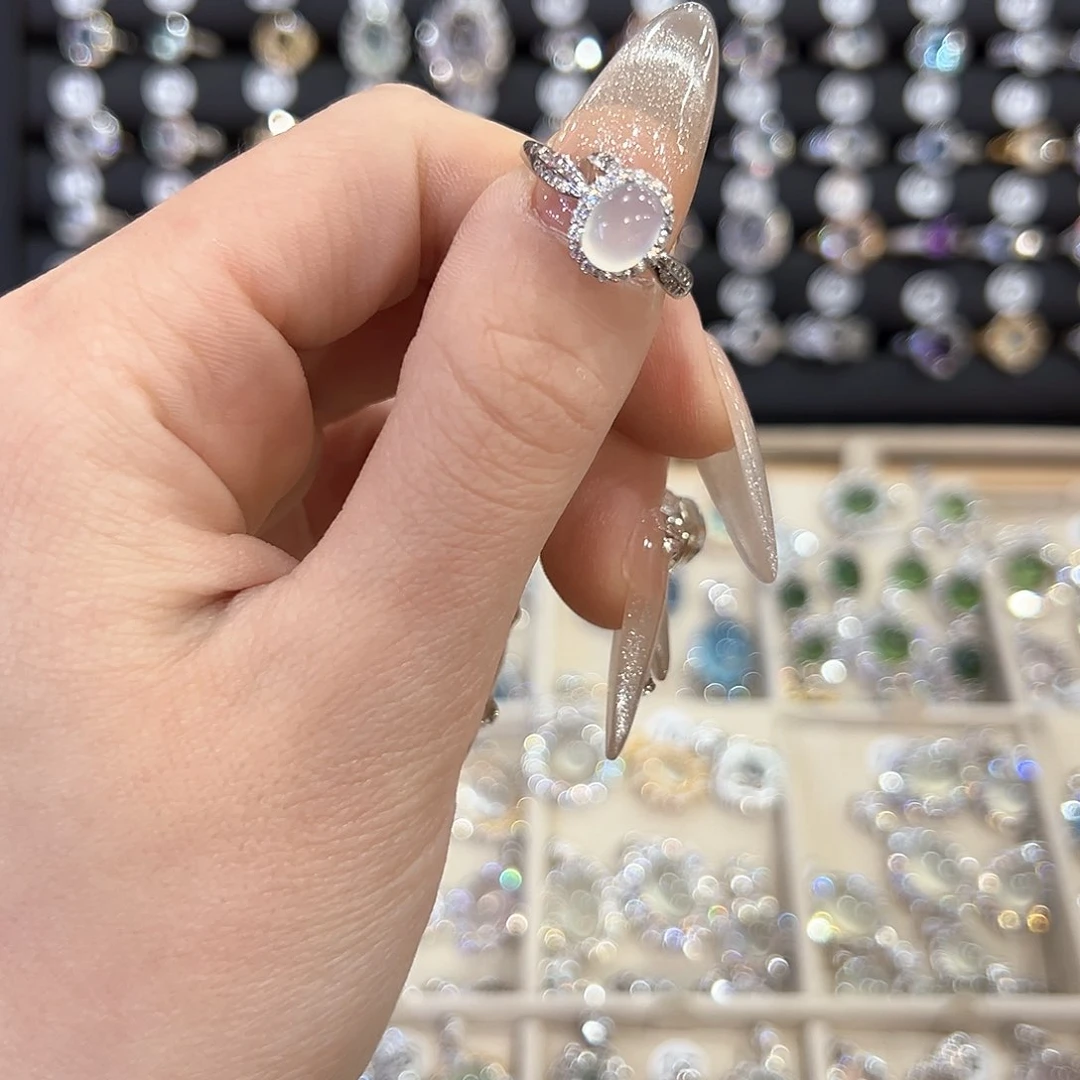 蛇纹石玉银S925镶嵌饰品你*姨