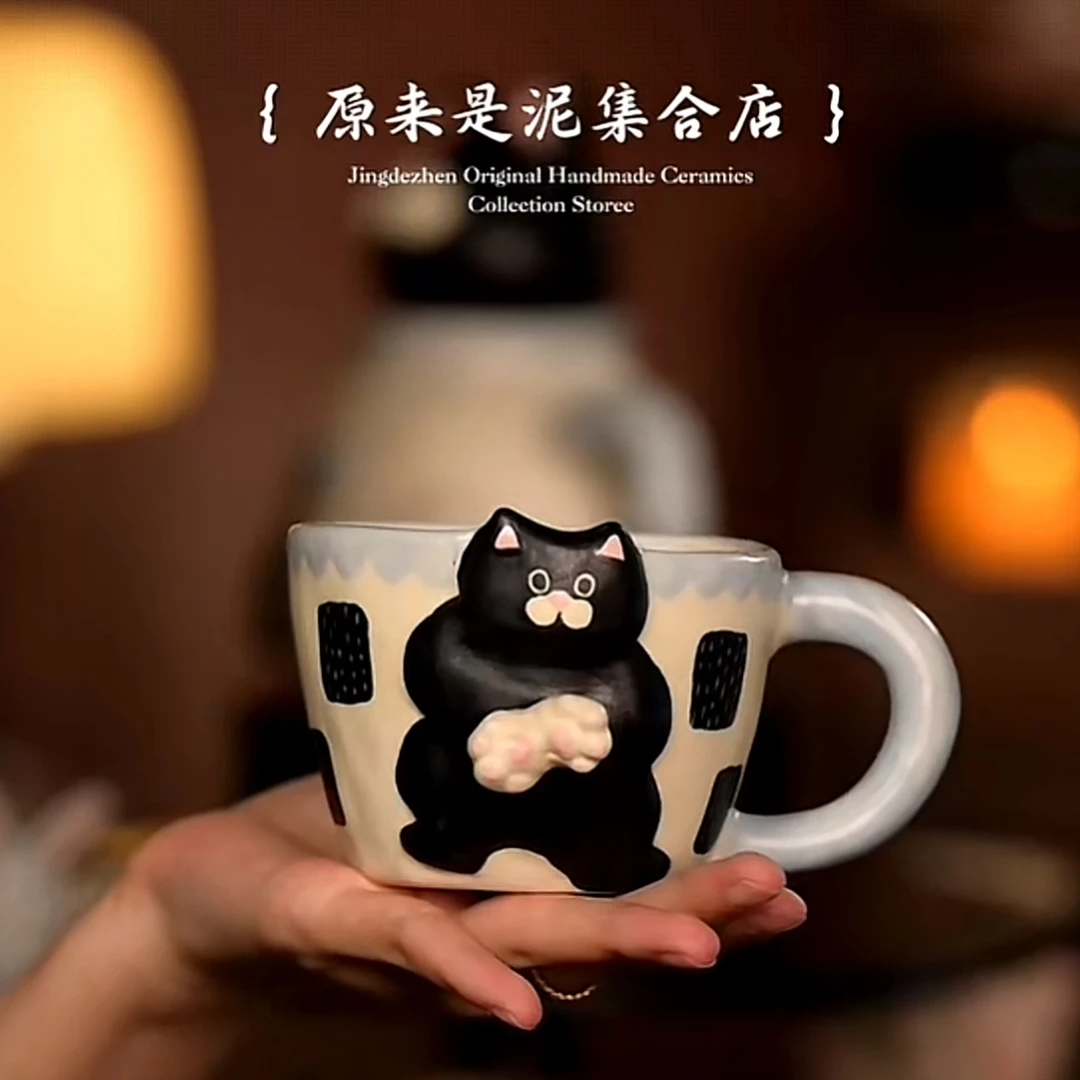 原来是泥原创手作6704猫猫摇花手