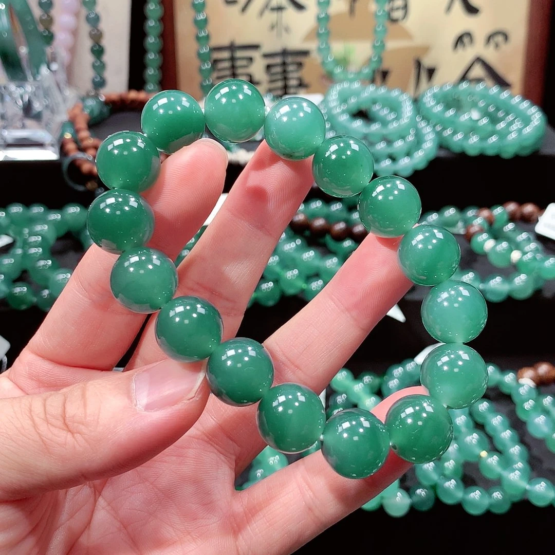 喜***乐翡翠未镶嵌手链卡14