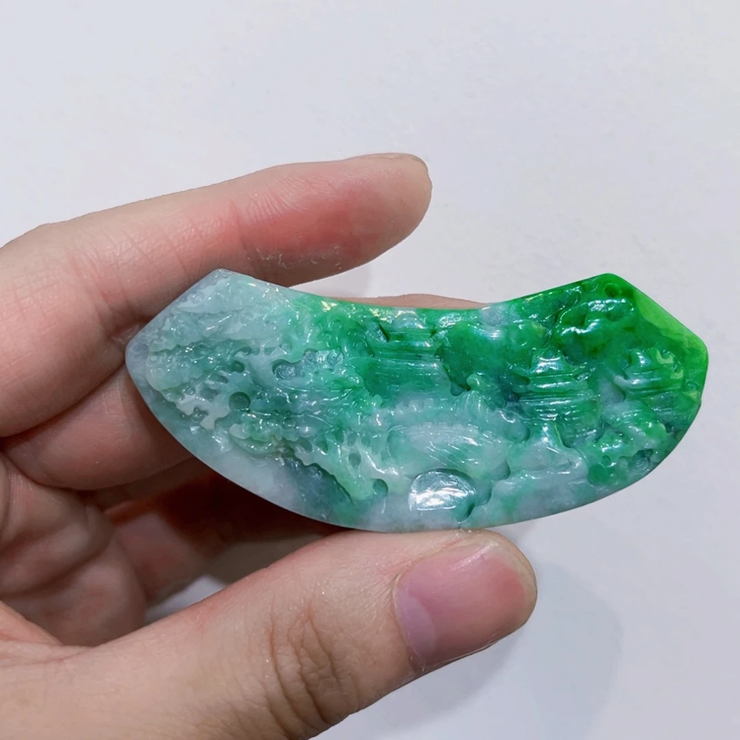 翡翠未镶嵌吊坠(赠链)代编织