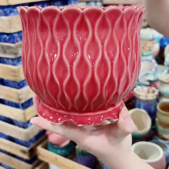 有孔，满10元包邮多肉陶瓷花盆