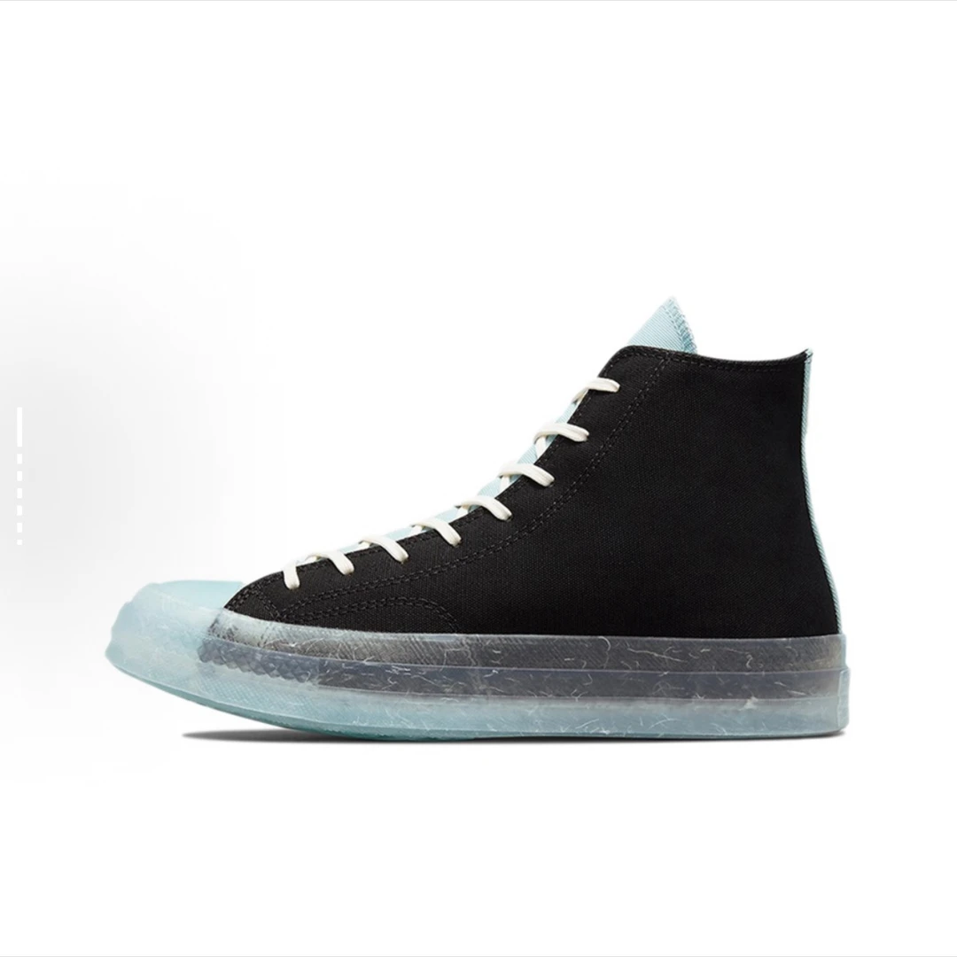 Converse/匡威1970s果冻底环保高帮帆布鞋男女同款黑白蓝171662C