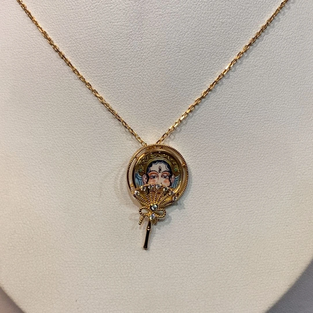 吊坠开播特惠纯手绘白度唐卡925