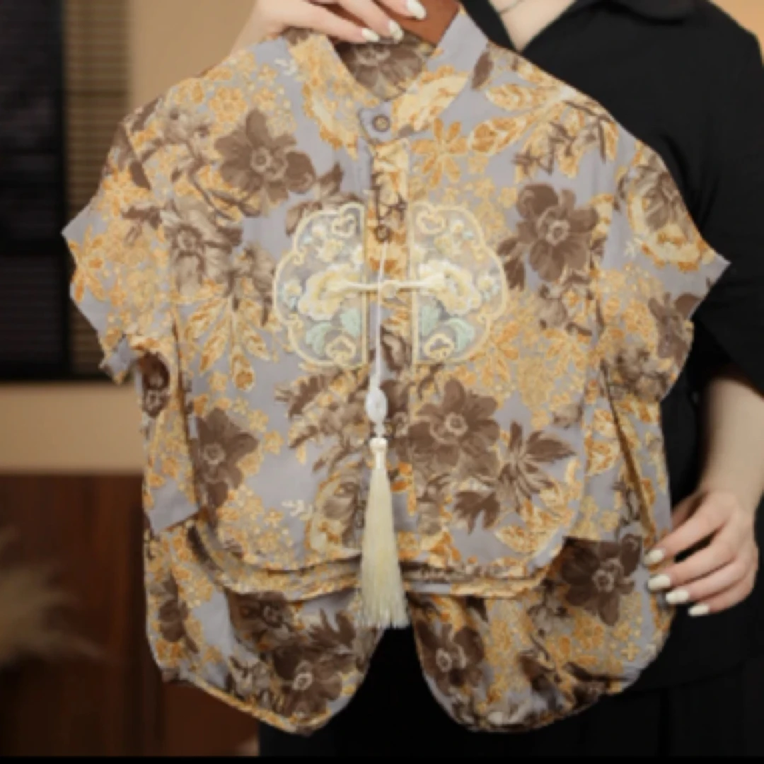 男女童夏装中国风衫套装中大小童新款儿童夏季休闲童装