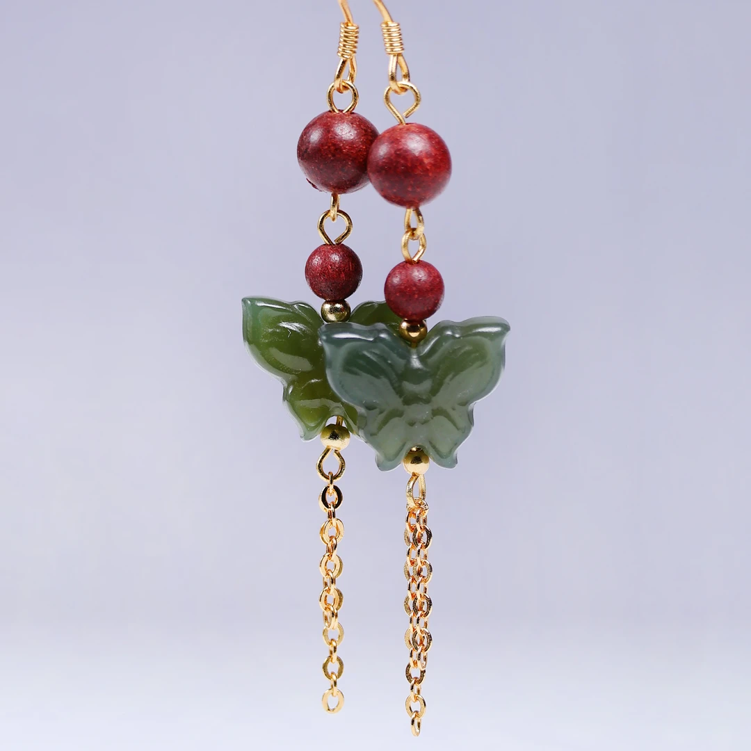 M【上新了非遗】蝶恋 耳式 合香珠花蕊夫人 ZJ0158