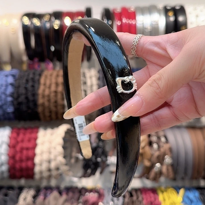 皮质发箍kt猫黑色