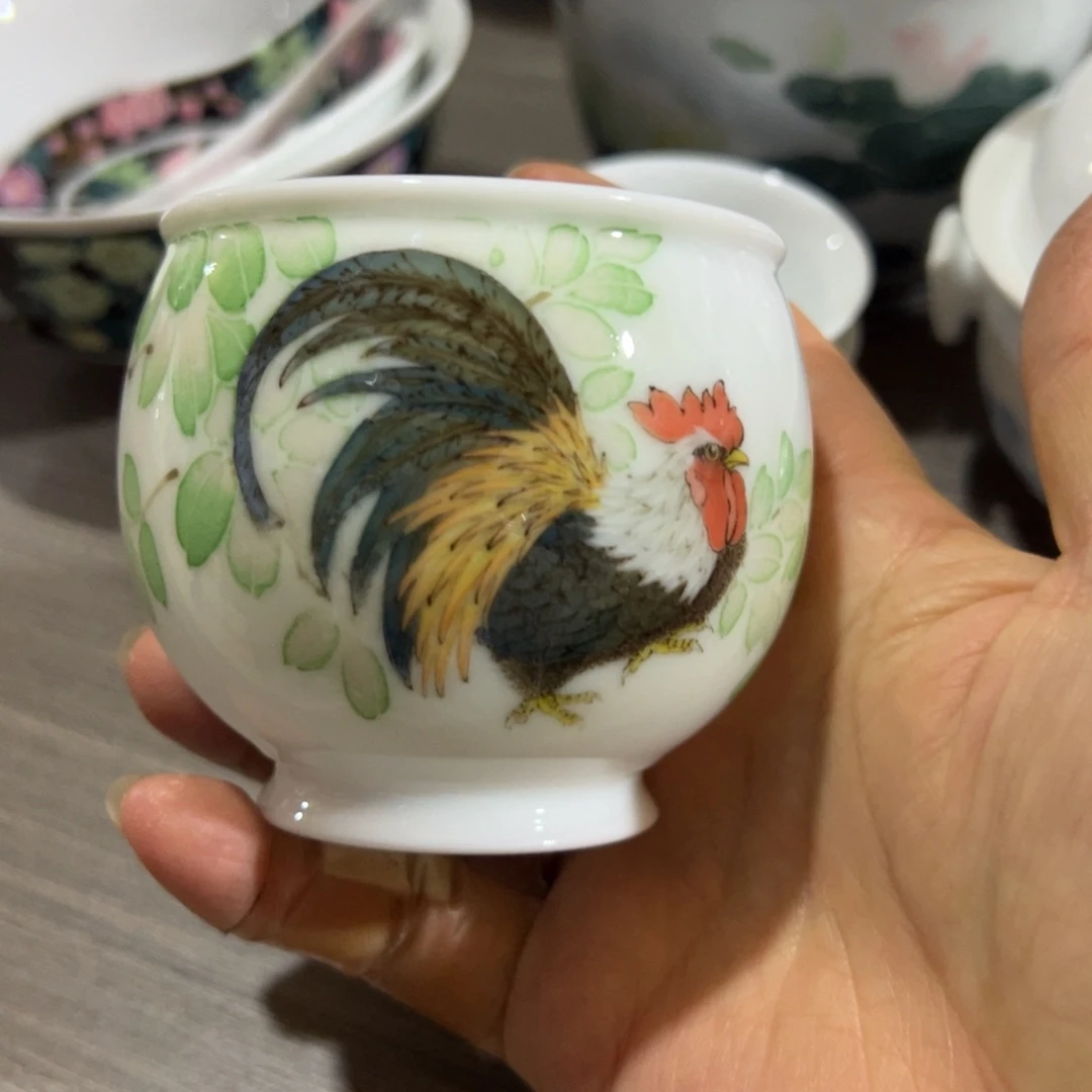 醴陵高温陶瓷炸福利手绘主人杯作品