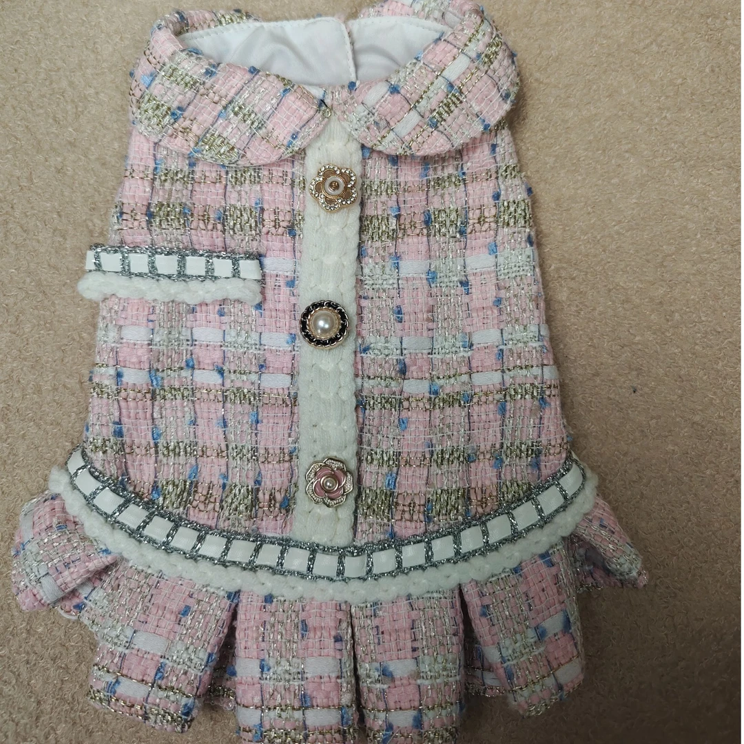 粉色小香风连体裙