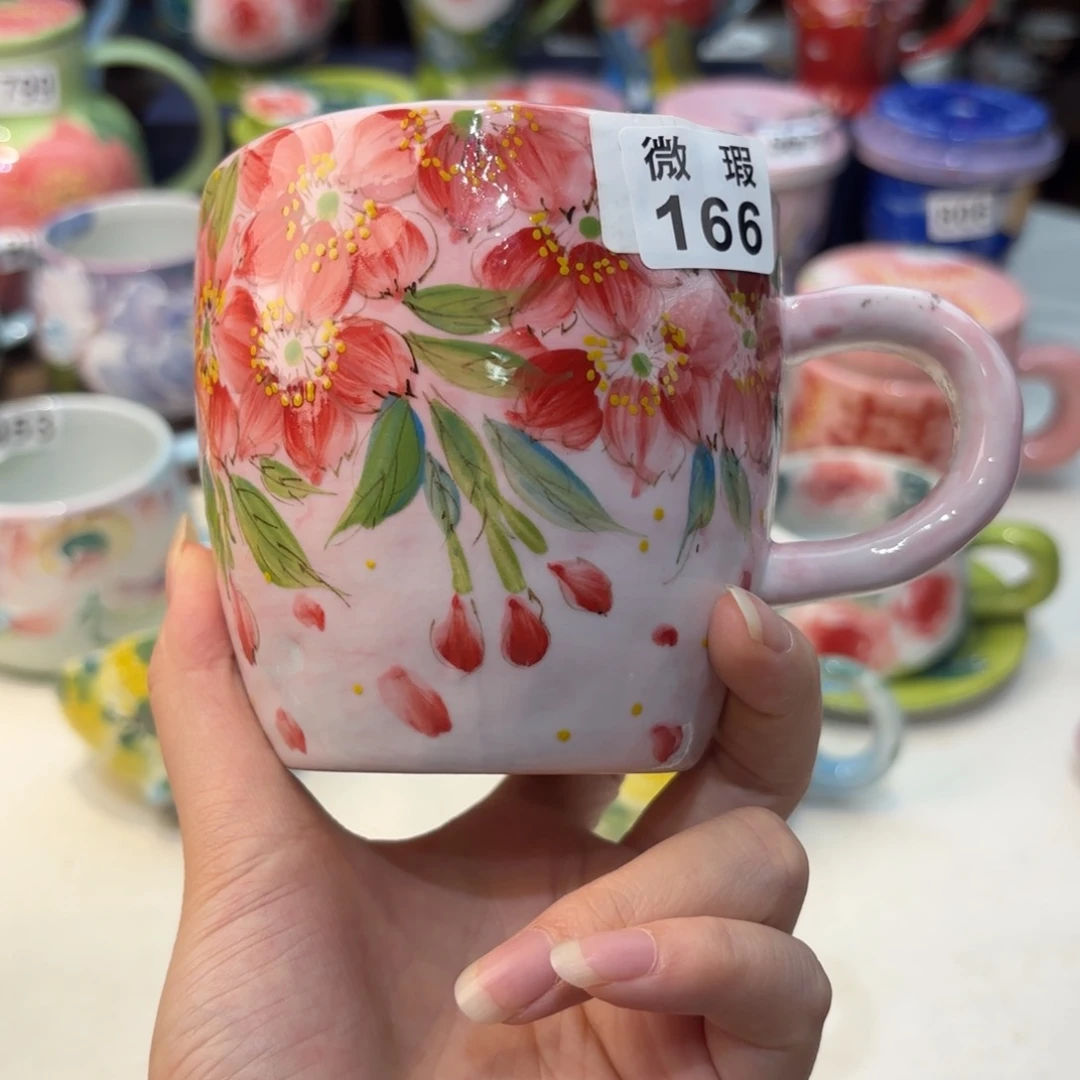瓷片景德镇手绘高温釉下彩陶瓷茶具