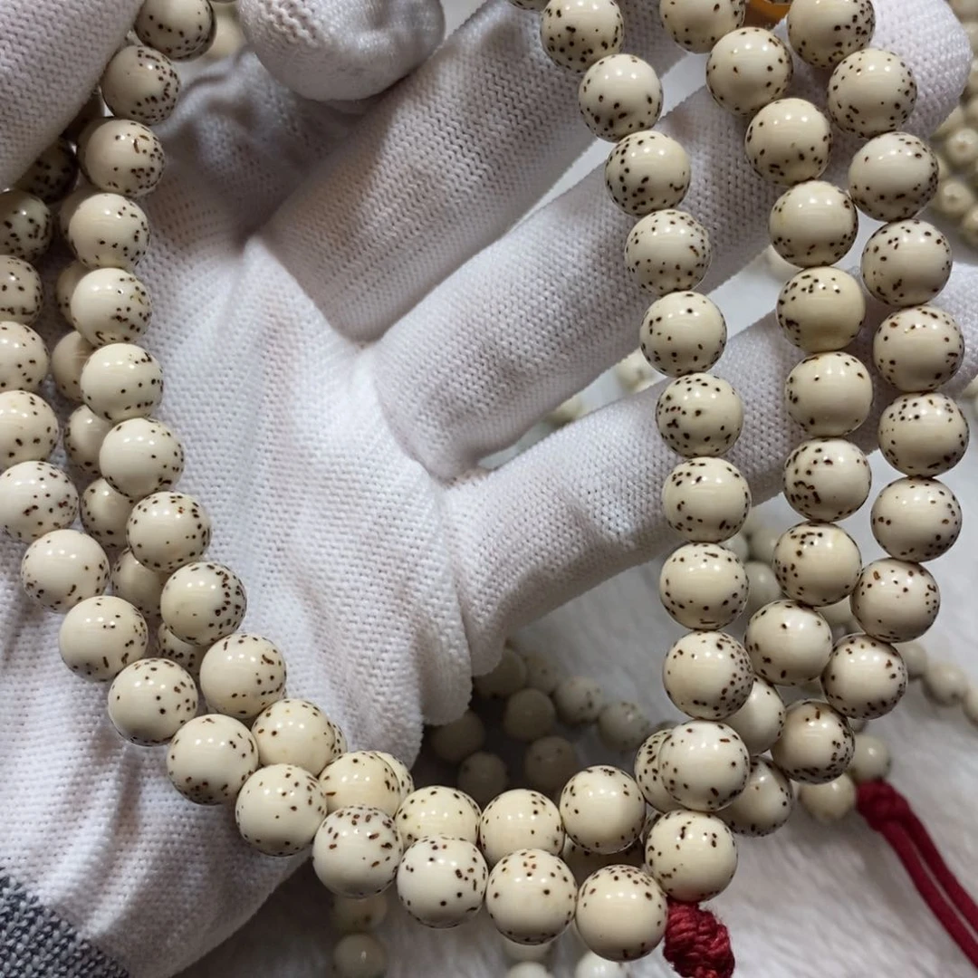 星月菩提手串骨瓷白8河豚