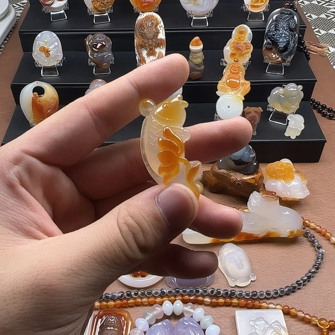 玛瑙/玉髓未镶嵌吊坠(不含链)