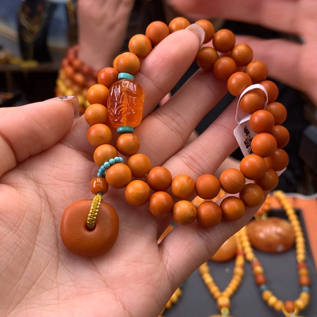 蜜蜡手串未镶嵌天然