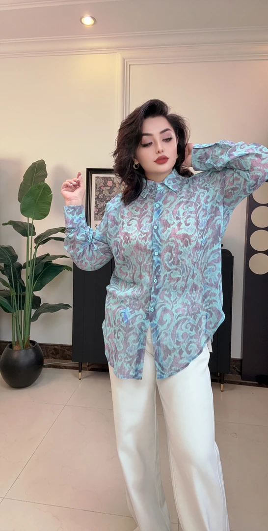 秋季新款时尚百搭晕染衬衫