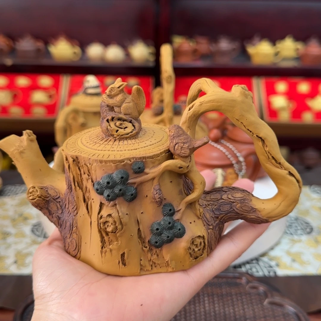 茶壶段泥枯木松鼠