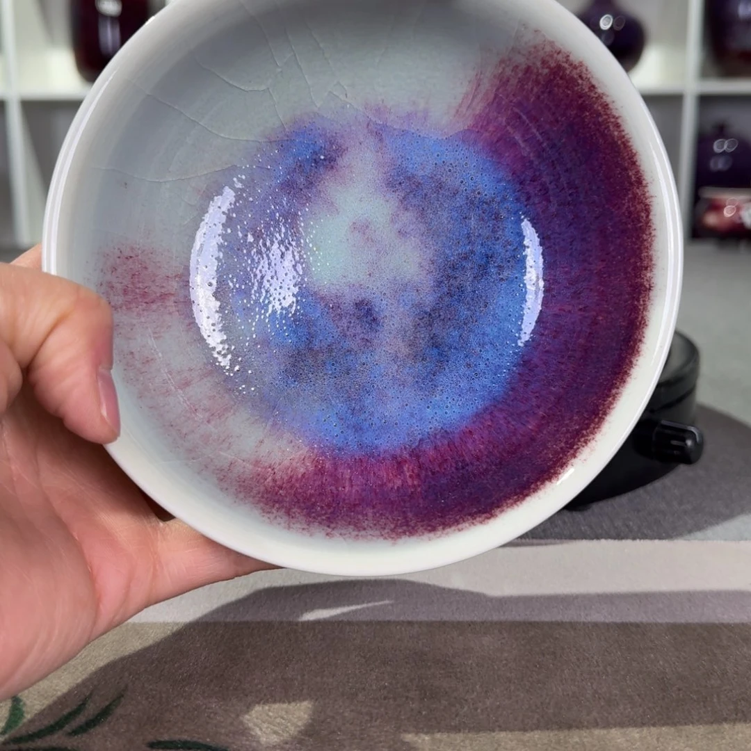 瓷摆件精品钧窑餐具面碗纯手工