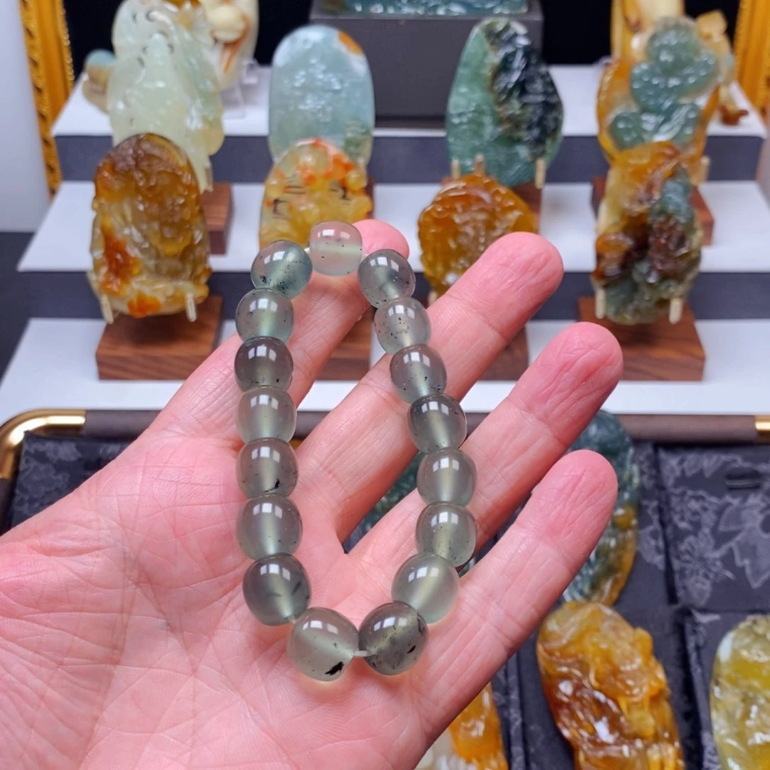 合金蛇纹石玉手串大****胜