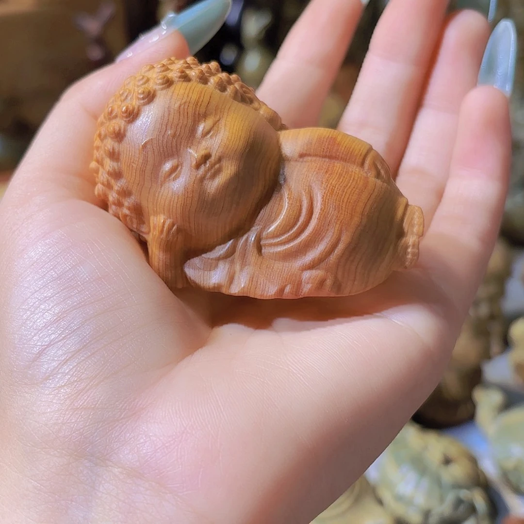 ༄***࿐木崖柏睡佛小摆件