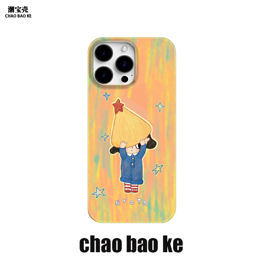 涂鸦女孩适用于苹果16promax手机壳iphone15pro创意14/13/12p个性