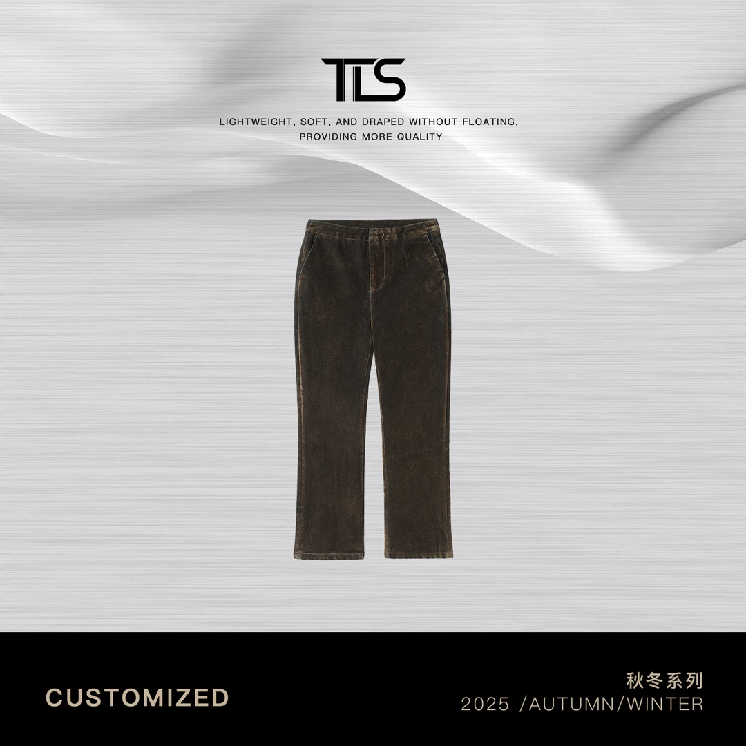 TT【摩登裤】重工新疆长绒棉复古水洗植绒高腰弹力牛仔裤长裤CK5113
