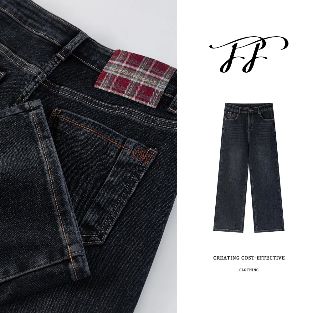 秋冬新款-158微胖定制-九分裤牛仔裤烟管裤窄版小直筒裤F3020