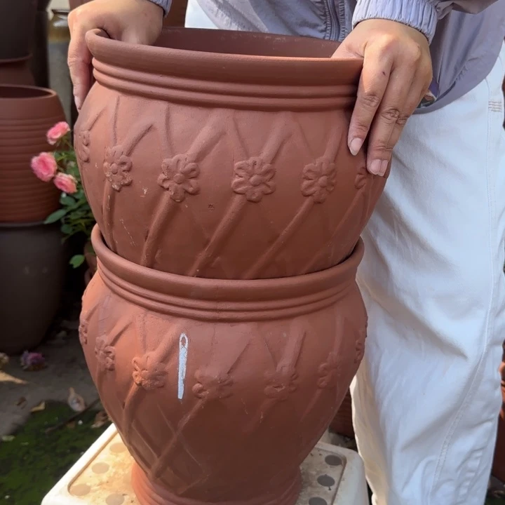 紫砂花盆口28高30宜兴紫砂粗糙