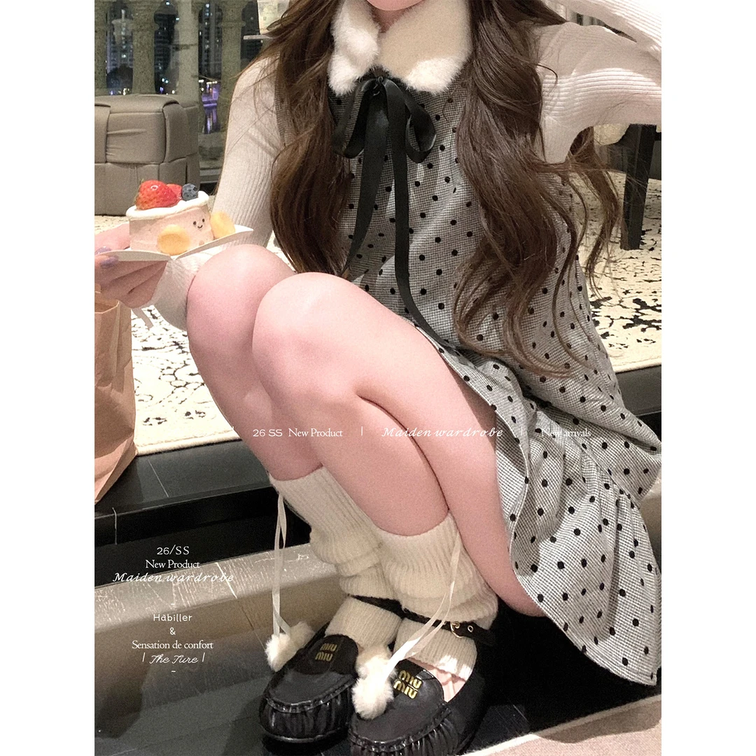 THETURE 波点doll背心裙