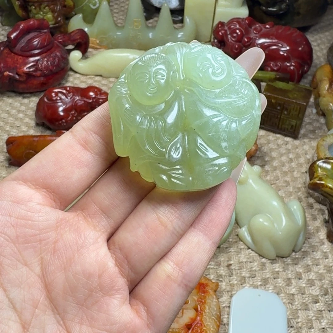 白玉菩提吊坠挂件