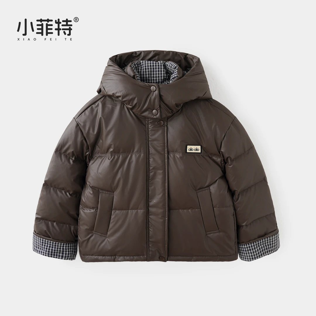 小菲特女童冬加厚连帽外套中大童保暖上衣儿童休闲衣服BGYD57998