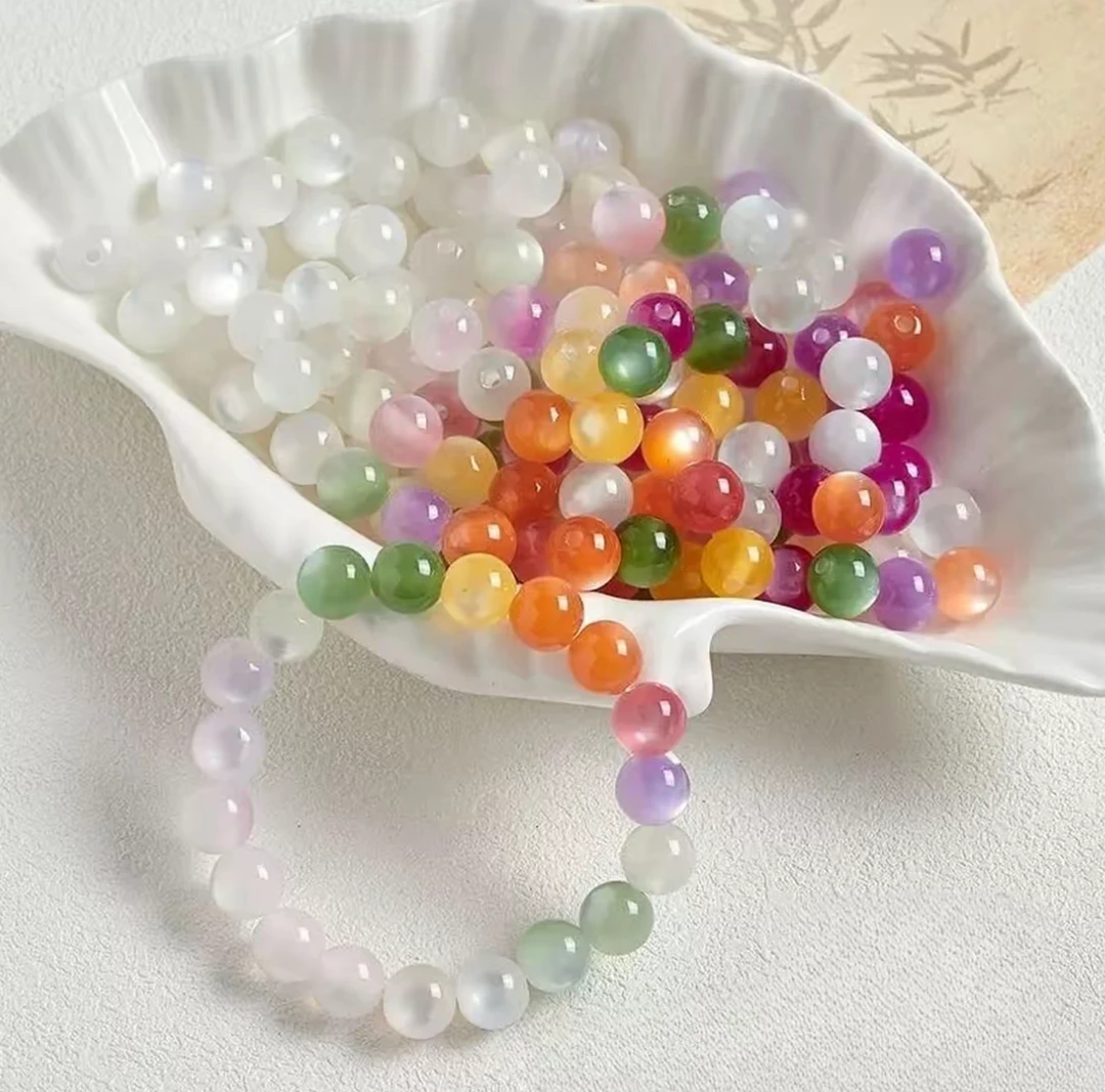 【个人单】10mm紫外线光变猫眼树脂珠手工diy饰品散珠