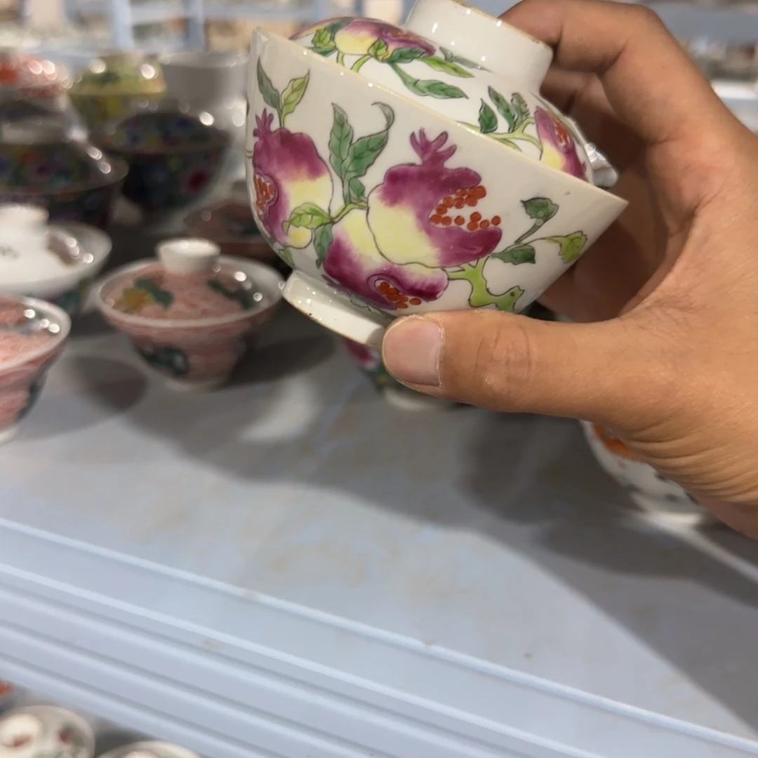 瓷片摆件手绘瓷器全部处理了